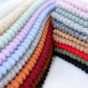 Échantillon gratuit de matériaux chinois personnalisés vêtements en tricot de tissu élastique de côtes en tricot Morley pour les pulls